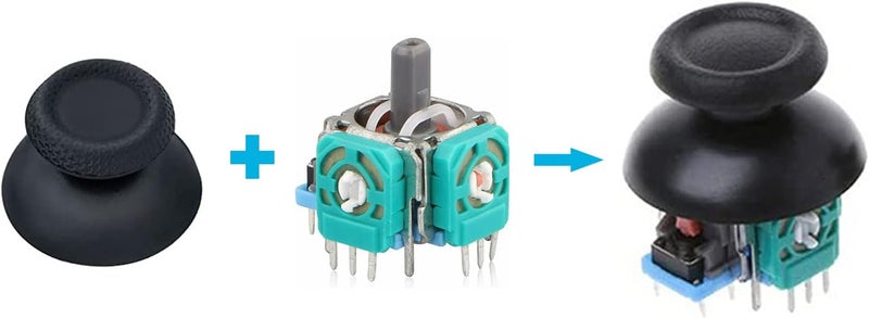 Veanic Replacement Thumbsticks Compatible with PlayStation 5 DualSense Wireless Controller, 3D Joystick Module Parts Analog Caps Compatible with Sony PS5 Controller 4pcs - Image 5